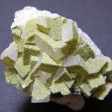 Duftite on Calcite<br />Tsumeb Mine, Tsumeb, Otjikoto Region, Namibia<br />43mm x 30mm x 34mm<br /> (Author: Heimo Hellwig)