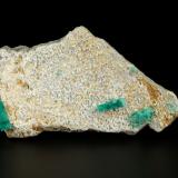 Beryl (variety emerald), Albite (variety cleavelandite)<br />Gachalá mining district, Municipio Gachalá, Eastern Emerald Belt, Cundinamarca Department, Colombia<br />86x49x11mm, xls=14 & 12mm<br /> (Author: Fiebre Verde)