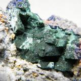 Azurite and Malachite<br />Tsumeb Mine, Tsumeb, Otjikoto Region, Namibia<br />45mm x 74mm x 48mm<br /> (Author: Heimo Hellwig)