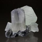 Fluorite, Calcite (twinned)Mina Xianghualing, Xianghualing, Linwu, Prefectura Chenzhou, Provincia Hunan, China70mm x 58mm x 44mm (Author: Don Lum)