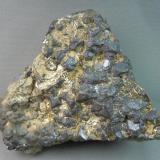 Galena on Pyrite<br />Campbell Mine, Bisbee, Warren District, Mule Mountains, Cochise County, Arizona, USA<br />8.5cm x 6.0cm<br /> (Author: rweaver)