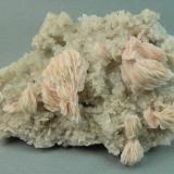 Barite on QuartzMina Weldon, Montes Ben Nevis, Reserva India Tohono O'odham, Distrito Quijotoa, Condado Pima, Arizona, USA6.5cm x 4.8cm (Author: rweaver)