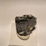 Ferberite, Calcite<br />Yaogangxian Mine, Yizhang, Chenzhou Prefecture, Hunan Province, China<br />55 mm x 35 mm x 17 mm<br /> (Author: Robert Seitz)