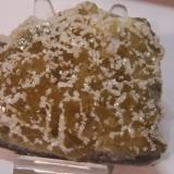 Dolomite on Fluorite<br />Moscona Mine, El Llano, Solís, Corvera de Asturias, Comarca Avilés, Principality of Asturias (Asturias), Spain<br />13 x 15 x 5 cm<br /> (Author: Firmo Espinar)