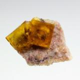 Fluorite, ChalcopyriteMina Malwine, filón Bergmännisch Glück Flacher, Pozo Wismut 29b, Frohnau, Annaberg-Buchholz, Distrito Annaberg, Erzgebirgskreis, Sajonia/Sachsen, Alemania40mm x 35mm x 40mm (Author: Don Lum)