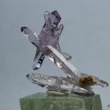 Quartz (variety Amethyst)<br />Cerro de la Concordia, Piedra Parada (Las Vigas), Municipio Tatatila, Veracruz (Veracruz de Ignacio de la Llave), Mexico<br />3.1 x 3.8 x 1 centimeters<br /> (Author: Ricardo Melendez)