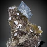 Barite on Fluorite<br />Moscona Mine, El Llano, Solís, Corvera de Asturias, Comarca Avilés, Principality of Asturias (Asturias), Spain<br />95 x 85 mm<br /> (Author: Manuel Mesa)