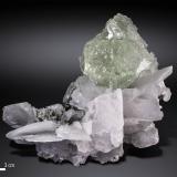 Fluorite on Calcite<br />Xianghualing Mine, Xianghualing Sn-polymetallic ore field, Linwu, Chenzhou Prefecture, Hunan Province, China<br />118 x 94 mm<br /> (Author: Manuel Mesa)