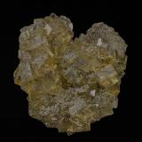 Fluorite, PyriteVillabona Mines, Barrio de la Estación, Villabona, Llanera, Comarca del Nora, Principality of Asturias (Asturias), Spain4.4 x 4.8 cm (Author: am mizunaka)