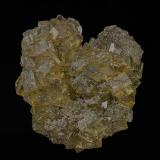 Fluorite, Pyrite<br />Villabona Mines, Barrio de la Estación, Villabona, Llanera, Comarca del Nora, Principality of Asturias (Asturias), Spain<br />4.4 x 4.8 cm<br /> (Author: am mizunaka)