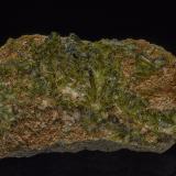 Epidote<br />Sobotín, umperk, Olomouc Region, Moravia, Czech Republic<br />5.0 x 2.5 cm<br /> (Author: am mizunaka)