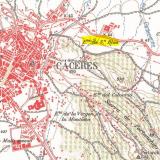 Recorte del MTN50 del IGN en su edición de 1976, modificado para señalar la ermita de San Blas.
«© Instituto Geográfico Nacional» (Autor: Inma)