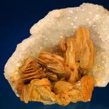 Calcite on Quartz<br />Idar-Oberstein, Birkenfeld, Rhineland-Palatinate/Rheinland-Pfalz, Germany<br />69 mm<br /> (Author: Gerhard Brandstetter)