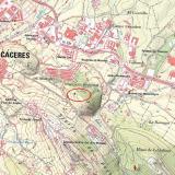 Edición más reciente del Mapa Topográfico Nacional del IGN, sobre el que figura la situación (según IGME) de una explotación de cuarcita abandonada.
© Instituto Geográfico Nacional (Autor: Inma)