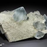 Fluorite on Calcite<br />Huanggang Mines, Hexigten Banner (Kèshíkèténg Qí), Chifeng (Ulanhad), Inner Mongolia Autonomous Region, China<br />142 X 87 mm<br /> (Author: Manuel Mesa)