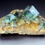 Fluorite<br />Middlehope Shield Mine, White's level, Westgate, Weardale, North Pennines Orefield, County Durham, England / United Kingdom<br />9x4x4 cm overall size<br /> (Author: Jesse Fisher)