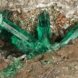 Beryl (variety emerald), Calcite, Pyrite<br />Chivor mining district, Municipio Chivor, Eastern Emerald Belt, Boyacá Department, Colombia<br />107x95x40mm, xls upto 10mm<br /> (Author: Fiebre Verde)