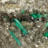 Beryl (variety emerald), Calcite, Pyrite<br />Chivor mining district, Municipio Chivor, Eastern Emerald Belt, Boyacá Department, Colombia<br />107x95x40mm, xls upto 10mm<br /> (Author: Fiebre Verde)