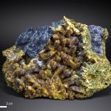 Orpiment<br />Jiepaiyu Mine (Shimen Mine), Shimen County, Changde Prefecture, Hunan, China<br />112 x 63 mm<br /> (Author: Manuel Mesa)
