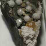 Datolite with Calcite<br />Parc Bean Cove, Mullion, Lizard Peninsula, Cornwall, England / United Kingdom<br />4.5cm x 3cm<br /> (Author: markbeckett)