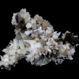 Strontianite, Calcite<br />Minerva I Mine, Ozark-Mahoning group, Cave-in-Rock Sub-District, Hardin County, Illinois, USA<br />125mm x 100mm x 75mm<br /> (Author: Don Lum)
