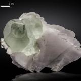 Fluorite on Calcite<br />Yaogangxian Mine, Yizhang, Chenzhou Prefecture, Hunan Province, China<br />99 x 73 mm<br /> (Author: Manuel Mesa)