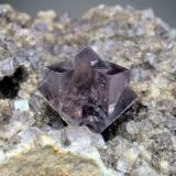 Fluorite<br />Newlandside Quarry, Stanhope, Weardale, North Pennines Orefield, County Durham, England / United Kingdom<br />crystal is 2.2 cm across<br /> (Author: Jesse Fisher)
