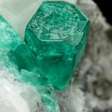 Beryl (variety emerald), Calcite<br />La Pita mining district, Cunas Mine, Municipio Maripí, Western Emerald Belt, Boyacá Department, Colombia<br />43x63x56mm, xl=10x6mm<br /> (Author: Fiebre Verde)