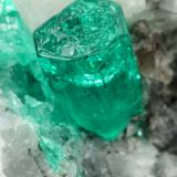 Beryl (variety emerald), Calcite<br />La Pita mining district, Cunas Mine, Municipio Maripí, Western Emerald Belt, Boyacá Department, Colombia<br />43x63x56mm, xl=10x6mm<br /> (Author: Fiebre Verde)