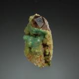 Quartz and Pyromorphite<br />Manhan Mines (Loudville Mine), Easthampton, Hampshire County, Massachusetts, USA<br />1.1 x 2.0 cm<br /> (Author: crosstimber)