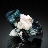 Elbaite and Albite<br />Sabsar, Indus Valley, Baltistan District, Gilgit-Baltistan (Northern Areas), Pakistan<br />2.1 x 2.2 cm<br /> (Author: crosstimber)