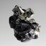 Pyrite, Sphalerite<br />Huanzala Mine, Huallanca District, Dos de Mayo Province, Huánuco Department, Peru<br />52 mm x 36 mm x 29 mm<br /> (Author: Don Lum)