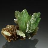 Ludlamite<br />Huanuni Mine, Huanuni, Dalence Province, Oruro Department, Bolivia<br />1.4 x 1.5 cm<br /> (Author: crosstimber)