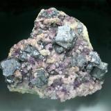 Galena, Fluorite<br />Blackdene Mine, Ireshopeburn, Weardale, North Pennines Orefield, County Durham, England / United Kingdom<br />15x13x5 cm overall size<br /> (Author: Jesse Fisher)
