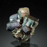 Pyrite with galena<br />Carhuacayan Mine, Carhuacayan District, Carhuacayan Province, Junín Department, Peru<br />2.0 x 2.3 cm<br /> (Author: crosstimber)