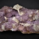 Fluorite and Barite<br />La Cabaña, Berbes mining area, Valdelmar, Berbes, Ribadesella, Comarca Oriente, Principality of Asturias (Asturias), Spain<br />115mm x 65mm x 40mm<br /> (Author: Philippe Durand)