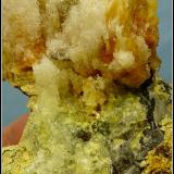 Fluorite, feldspar, hyalite opal<br />Erongo Mountain, Usakos, Erongo Region, Namibia<br />92 x 72 x 48 mm<br /> (Author: Pierre Joubert)