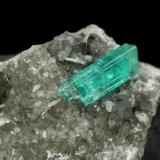 Beryl (variety emerald), Calcite, Dolomite, Pyrite<br />Chivor mining district, Municipio Chivor, Eastern Emerald Belt, Boyacá Department, Colombia<br />32x41x31mm, xl=15mm<br /> (Author: Fiebre Verde)