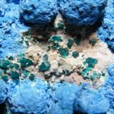 Shattuckite and Dioptase<br />Kaokoveld Plateau, Kunene Region, Namibia<br />76mm x 69mm x 55mm<br /> (Author: Heimo Hellwig)