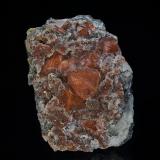 Quartz, Hematite<br />Cleator Moor Iron Mines, Cleator Moor, Copeland, West Cumberland Iron Field, former Cumberland, Cumbria, England / United Kingdom<br />7.2 x 4.8 cm<br /> (Author: am mizunaka)