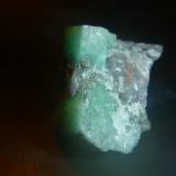 Beryl (variety emerald)<br />Carnaíba mining district, Campo Formoso ultramafic complex, Pindobaçu, Centro-Norte Baiano, Bahia, Northeast Region, Brazil<br />42 mm x 36 mm x 38 mm<br /> (Author: franjungle)