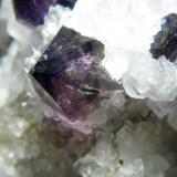 Quartz (variety amethyst) and Calcite<br />Brandberg area, Erongo Region, Namibia<br />148mm x 117mm x 80mm<br /> (Author: Heimo Hellwig)