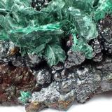 Malachite after Azurite, Goethite<br />Milpillas Mine, Cuitaca, Municipio Santa Cruz, Sonora, Mexico<br />15 cm x 12 cm x 9 cm<br /> (Author: Don Lum)