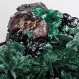 Malachite after Azurite, Goethite<br />Milpillas Mine, Cuitaca, Municipio Santa Cruz, Sonora, Mexico<br />15 cm x 12 cm x 9 cm<br /> (Author: Don Lum)