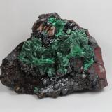 Malachite after Azurite, Goethite<br />Milpillas Mine, Cuitaca, Municipio Santa Cruz, Sonora, Mexico<br />15 cm x 12 cm x 9 cm<br /> (Author: Don Lum)