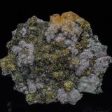 Quartz, Pyrite<br />Potosí Mine, level 10, Santo Domingo (Francisco Portillo), Santa Eulalia District, Municipio Aquiles Serdán, Chihuahua, Mexico<br />7.3 x 6.3 cm<br /> (Author: am mizunaka)