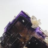 Fluorite, Calcite<br />Minerva I Mine, Ozark-Mahoning group, Cave-in-Rock Sub-District, Hardin County, Illinois, USA<br />74 mm x 60 mm x 49 mm<br /> (Author: Don Lum)