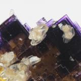 Fluorite, CalciteMina Minerva I, Grupo Ozark-Mahoning, Sub-Distrito Cave-in-Rock, Condado Hardin, Illinois, USA74 mm x 60 mm x 49 mm (Author: Don Lum)