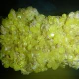 Sulphur<br />El Desierto Mine, San Pablo de Napa, Daniel Campos Province, Potosí Department, Bolivia<br />94 mm x 65 mm x 48 mm<br /> (Author: franjungle)