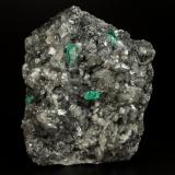 Beryl (variety emerald), Dolomite, Pyrite<br />La Pita mining district, Polveros Mine, Municipio Maripí, Western Emerald Belt, Boyacá Department, Colombia<br />88x72x48mm, xls=11 & 9mm<br /> (Author: Fiebre Verde)